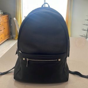 Rebecca Minkoff Zip Leather Backpack Black